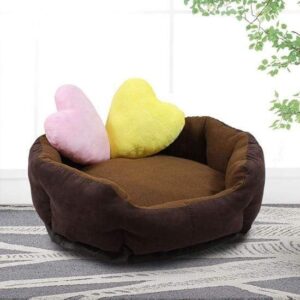 Frenchie World Shop coffee / M Suede French Bulldog Love Bed