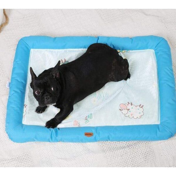 Frenchie World Shop Blue Pet Bed / S Summer Cooling French Bulldog Pad Bed