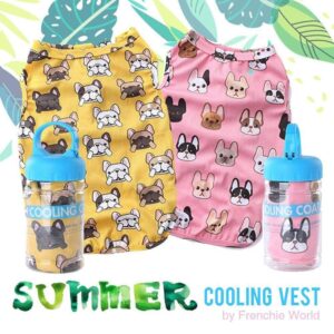 Frenchie World Shop Rose / L Clothes and cup Summer Cooling Vest