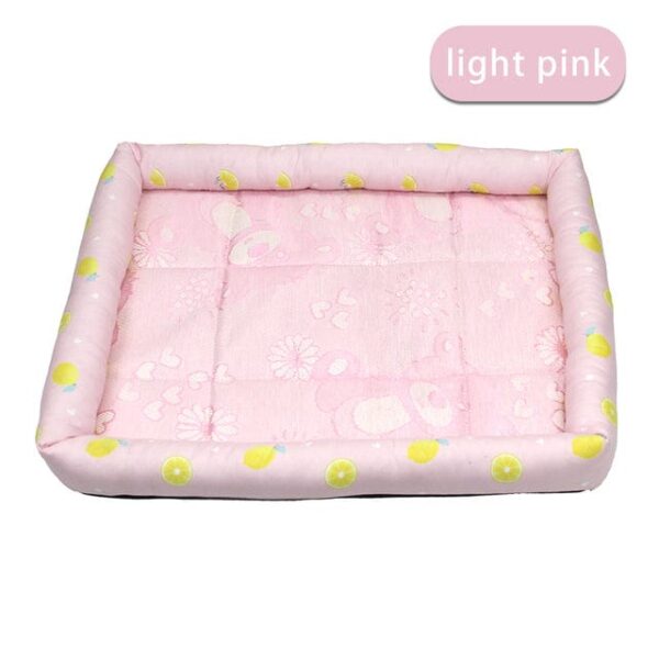 Frenchie World Shop Light pink / L 61x51cm / China Summer Dog Bed Cat Cushion Puppy Sleep Nest for Small Medium Large Dog Cat Ice Silk Cool Mat Pet Kennel Cooling Rattan Matress