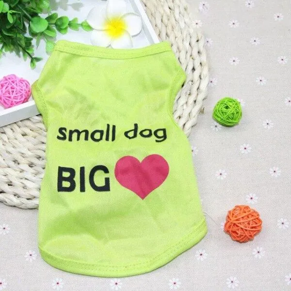 Frenchie World Shop Green / L Summer Dog Clothes for Dogs Shirt Pet Cat Vest Cheap Pet Clothes Pet Tshirt Cat Clothing for Small Dog Chihuahua York Ropa Perro