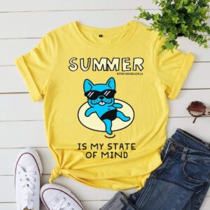 Printify T-Shirt Daisy / L Summer French Bulldog Unisex T-Shirt