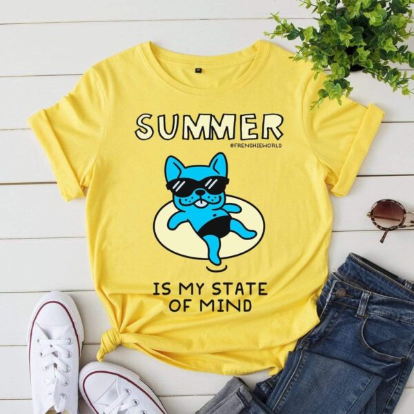 Printify T-Shirt Daisy / L Summer French Bulldog Unisex T-Shirt