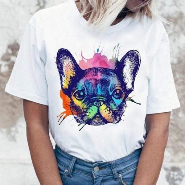Frenchie World Shop Summer Frenchie Tee for Women