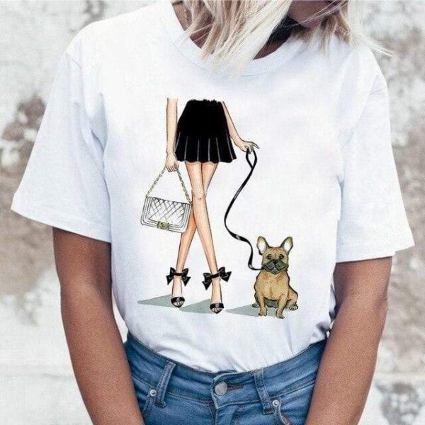 Frenchie World Shop B34401 / M Summer Frenchie Tee for Women