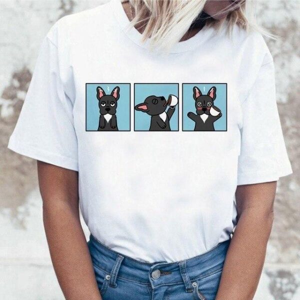 Frenchie World Shop B34417 / M Summer Frenchie Tee for Women