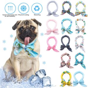 Frenchie World Shop Summer Pet Cooling Ice Scarf Cool Ice Towel Heatstroke Dogs Cats Ice Scarf Collar Adjustable Cooling Cat Collar Bib Dog Supplies