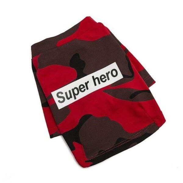 Frenchie World Shop Red / S Super Hero Camo Shirt
