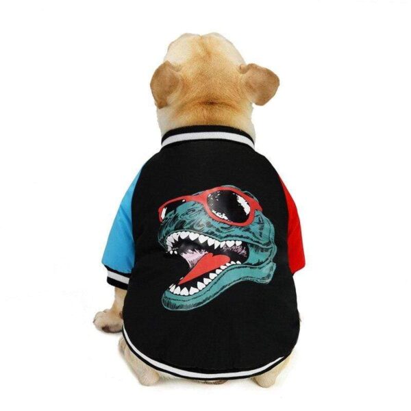 Frenchie World Shop T-Rex French Bulldog Baseball Jacket
