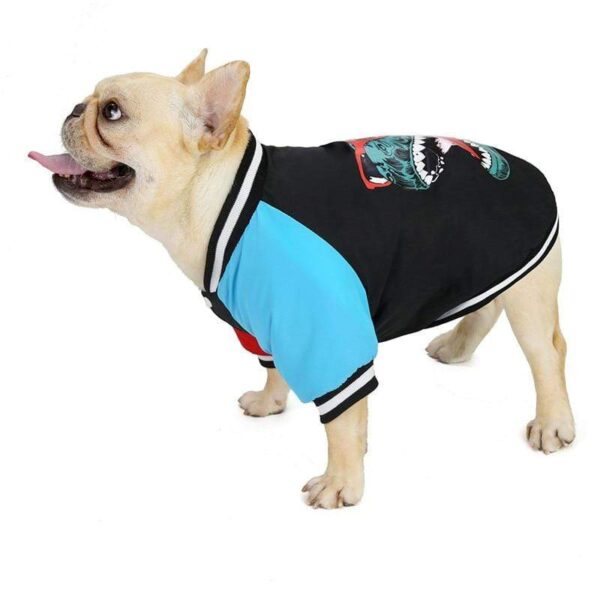 Frenchie World Shop T-Rex French Bulldog Baseball Jacket