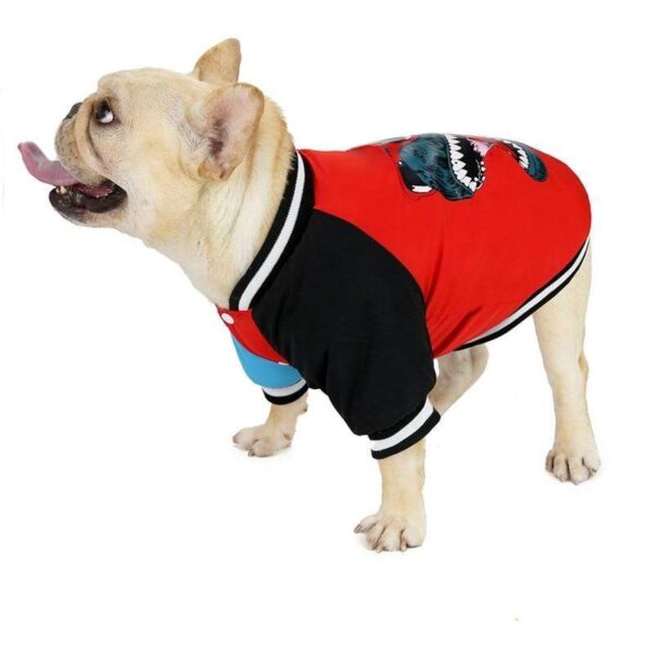 Frenchie World Shop T-Rex French Bulldog Baseball Jacket