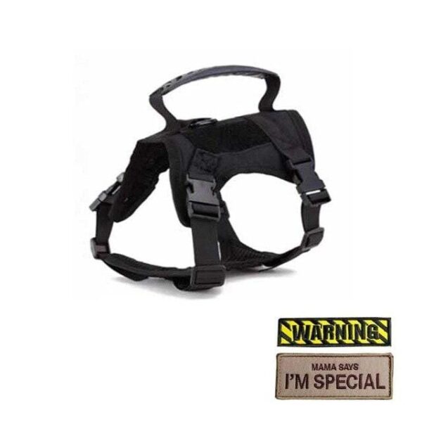 Frenchie World Shop Black Tactical Training French Bulldog Orthopedic Harness