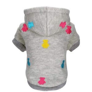 Frenchie World Shop Gray / L Teddy Bear Dog Hoodie