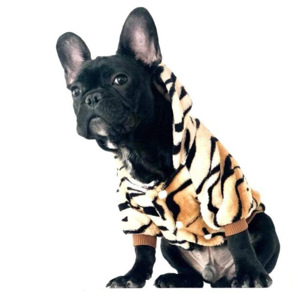 Frenchie World Shop White / L Tiger Dog Hoodie