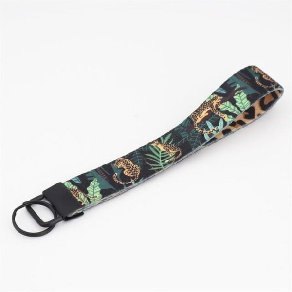 Frenchie World Shop key chain by hand / S Tropical Leopard French Bulldog Harness, Leash and Collar