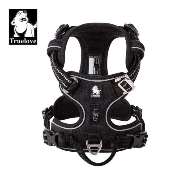 Frenchie World Shop Black / XL / Russian Federation Truelove Pet Reflective Nylon Dog Harness No Pull Adjustable Medium Large Naughty Dog Vest Safety Vehicular Lead Walking Running