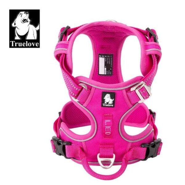 Frenchie World Shop Fuchsia / XL / Russian Federation Truelove Pet Reflective Nylon Dog Harness No Pull Adjustable Medium Large Naughty Dog Vest Safety Vehicular Lead Walking Running