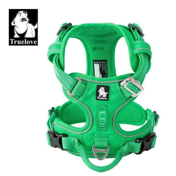 Frenchie World Shop Grass Green / XL / Russian Federation Truelove Pet Reflective Nylon Dog Harness No Pull Adjustable Medium Large Naughty Dog Vest Safety Vehicular Lead Walking Running