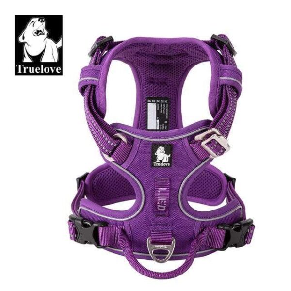 Frenchie World Shop Purple / XL / Russian Federation Truelove Pet Reflective Nylon Dog Harness No Pull Adjustable Medium Large Naughty Dog Vest Safety Vehicular Lead Walking Running