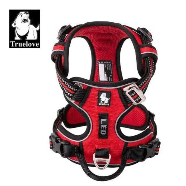 Frenchie World Shop Red / XL / Russian Federation Truelove Pet Reflective Nylon Dog Harness No Pull Adjustable Medium Large Naughty Dog Vest Safety Vehicular Lead Walking Running