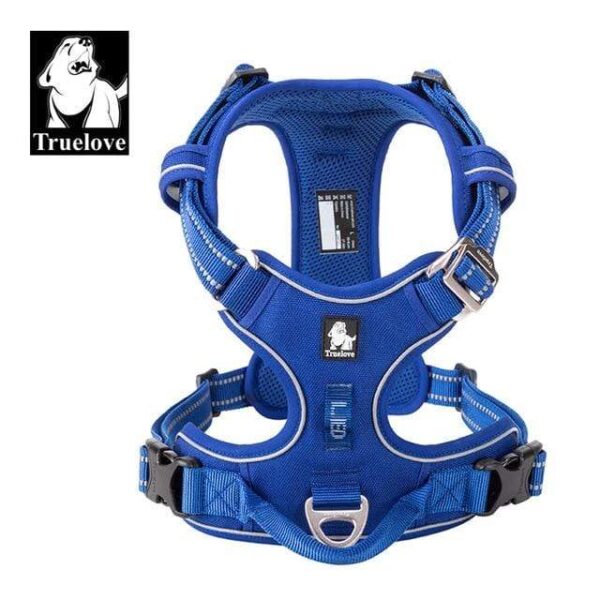 Frenchie World Shop Royal Blue / XL / Russian Federation Truelove Pet Reflective Nylon Dog Harness No Pull Adjustable Medium Large Naughty Dog Vest Safety Vehicular Lead Walking Running