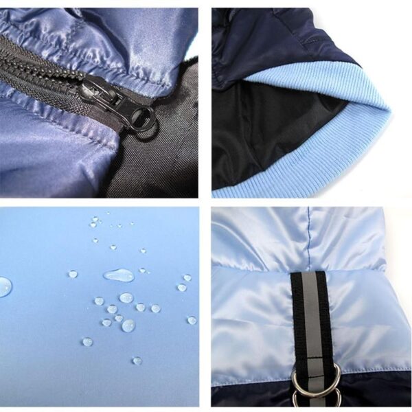 Frenchie World Shop Two-Tone Reflective Waterproof Dog Jacket
