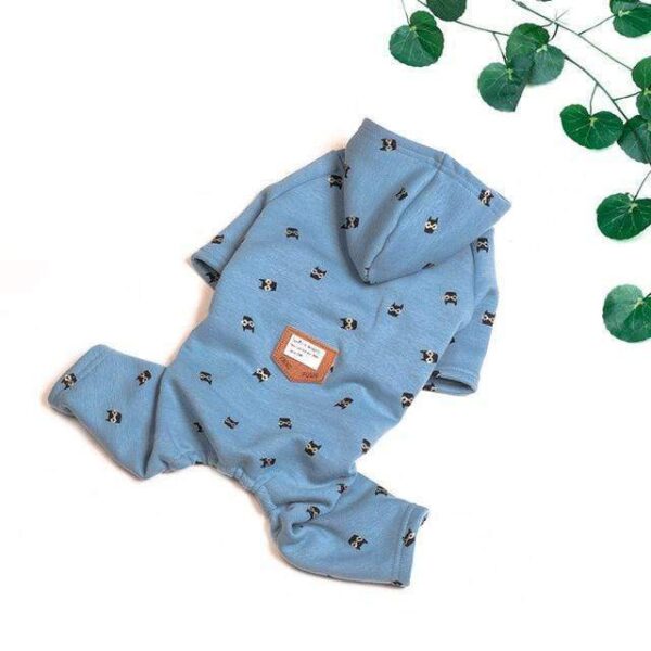 Frenchie World Shop Blue / L Ultra Soft "Bandito" Dog Pajamas