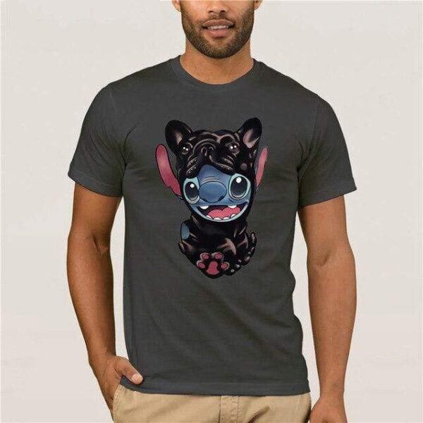 Frenchie World Shop charcoal gray / XXL Unisex Alien French Bulldog T-shirt