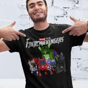 Frenchie World Shop Unisex Frenchievengers French Bulldog T-shirt