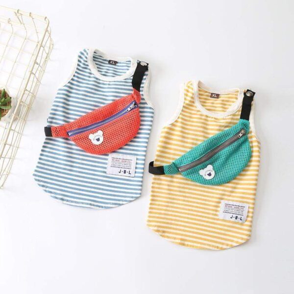 Frenchie World Shop Waistpack Striped Summer Frenchie T-shirt