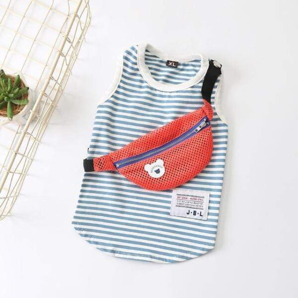 Frenchie World Shop Blue / L Waistpack Striped Summer Frenchie T-shirt