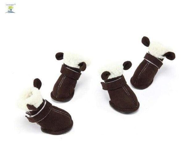 Frenchie World Shop Brown / 1 Warm Winter Boots With Cute Ears