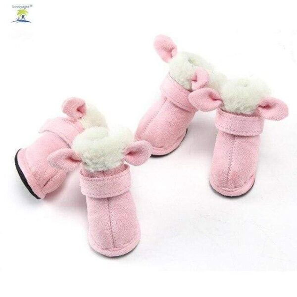 Frenchie World Shop pink / 4 Warm Winter Boots With Cute Ears