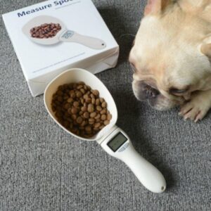 Frenchie World Shop Weighing Spoon Cat Food Shovel Pet Food Spoon Cup Measuring Device Electronic Food Scale Dog Cat Food  Measuring Bowl Ml Oz