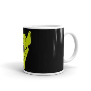 Frenchie World Shop White glossy BFS mug
