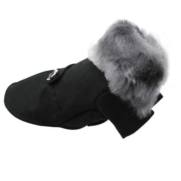 Frenchie World Shop Black / L Winter Dog Coat With Fur