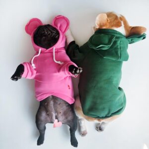 Frenchie World Shop Winter Hoodie with Mouse Ears