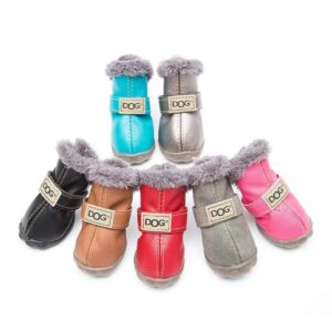 Frenchie World Shop Winter Leather Dog Snow Boots