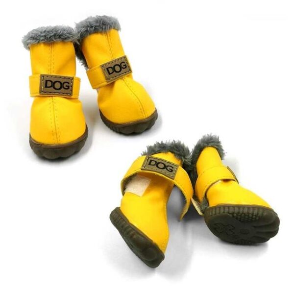 Frenchie World Shop Yellow / Size 1 Winter Leather Dog Snow Boots