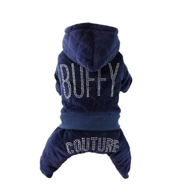 Frenchie World Shop Dog Clothing Dark Blue / XS chest29cm back22 Winter padded jumpsuit
