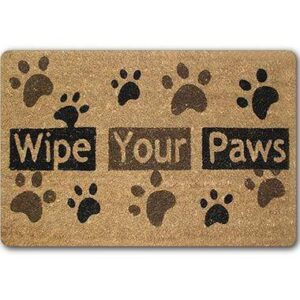 Frenchie World Shop Homeware Wipe Your Paws Door Mat