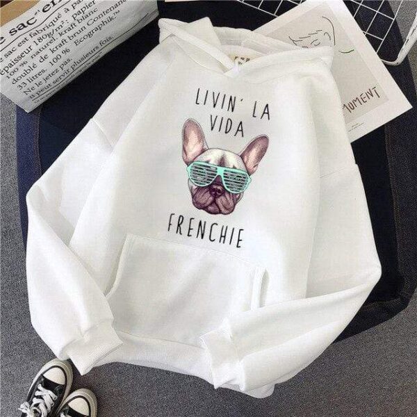 Frenchie World Shop 219 / XXXL Women Cartoon French Bulldog Hoodie Women's Hoodie Sweatshirt Long Sleeve Top Casual Thick Hoodie