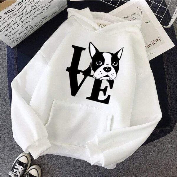 Frenchie World Shop 220 / XXXL Women Cartoon French Bulldog Hoodie Women's Hoodie Sweatshirt Long Sleeve Top Casual Thick Hoodie