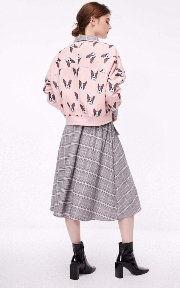 Frenchie World Shop Women's All Over Printed French Bulldog Crewneck
