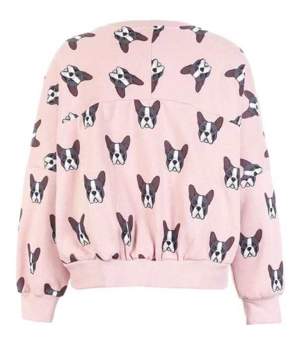 Frenchie World Shop Women's All Over Printed French Bulldog Crewneck