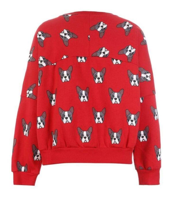 Frenchie World Shop Women's All Over Printed French Bulldog Crewneck
