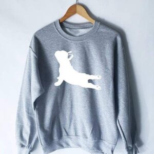 Frenchie World Shop Gray / S Women's French Bulldog Printed Yoga Sweatshirt