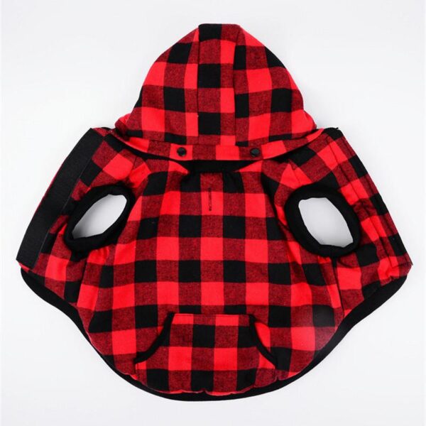 Frenchie World Shop Wool Plaid Jacket With Detachable Hood