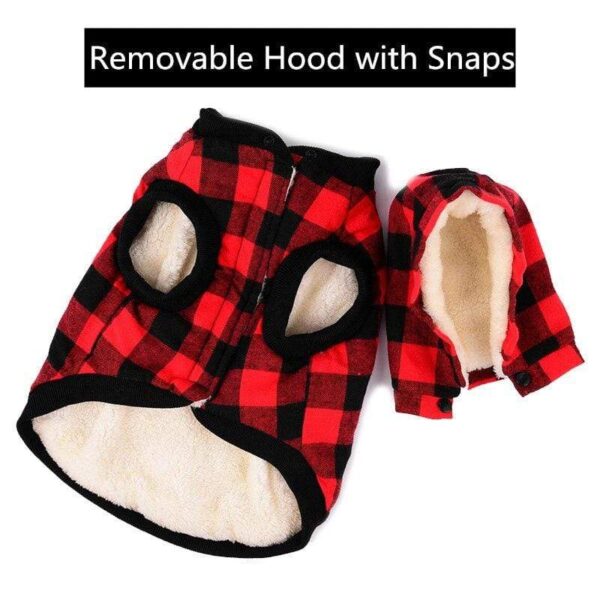 Frenchie World Shop Wool Plaid Jacket With Detachable Hood