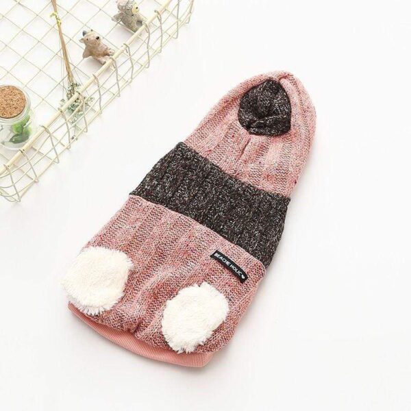 Frenchie World Shop pink / XS Woolen Zipper Hooded Vest